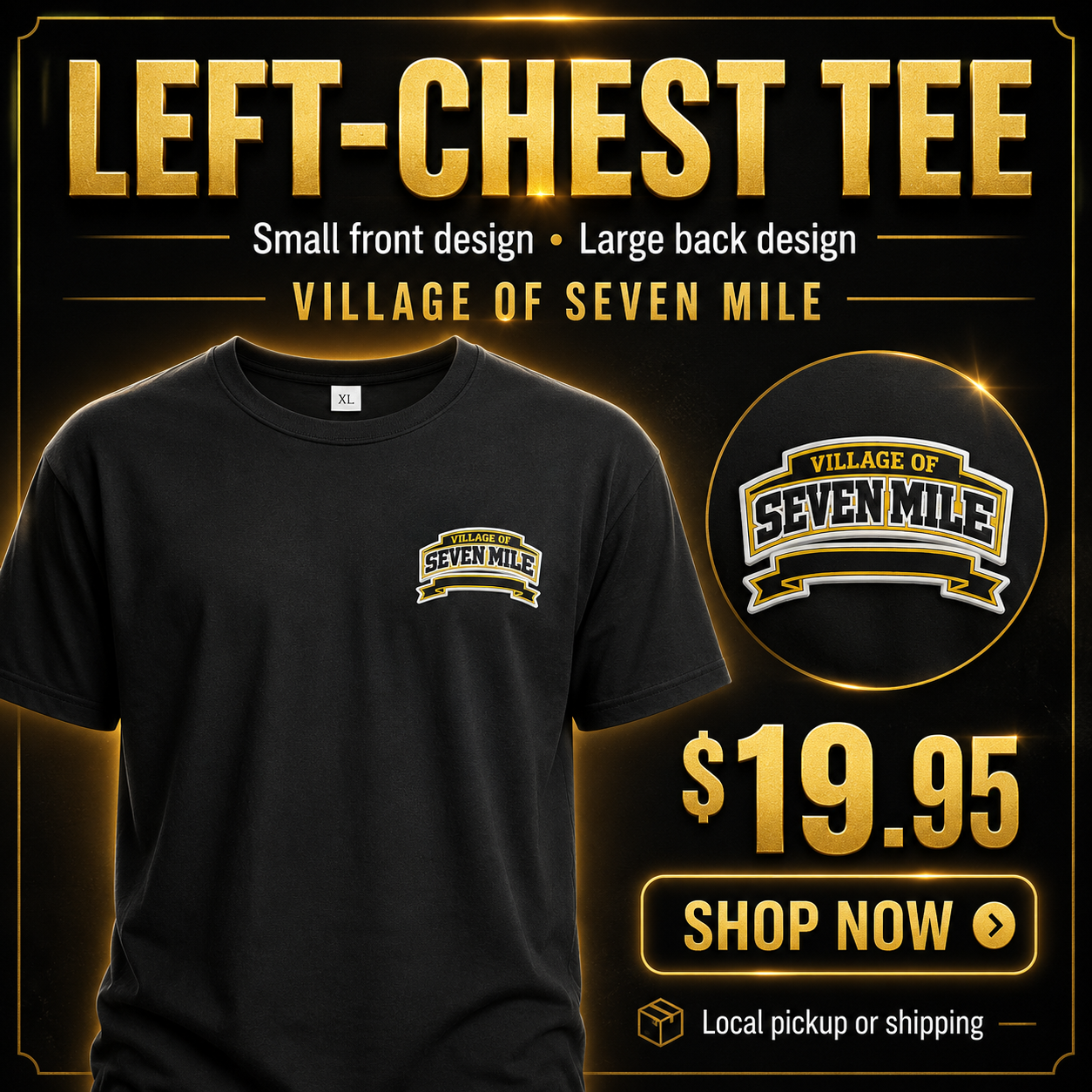 Seven Mile Ohio Left-Chest & Full-Back Hometown Tee