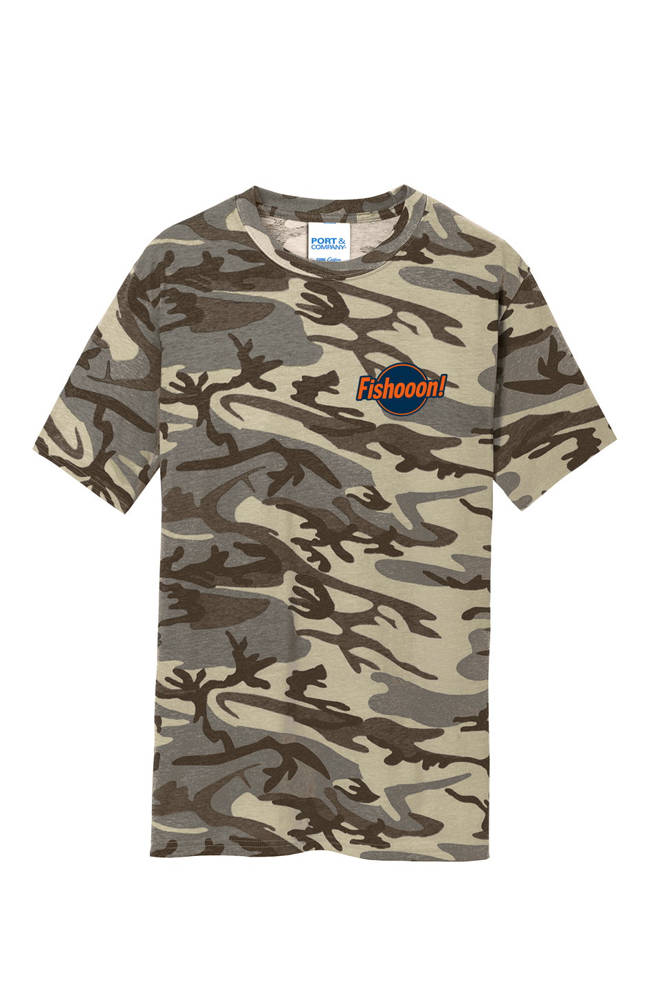 Fishooon Left Breast Orange and Black, Core Cotton