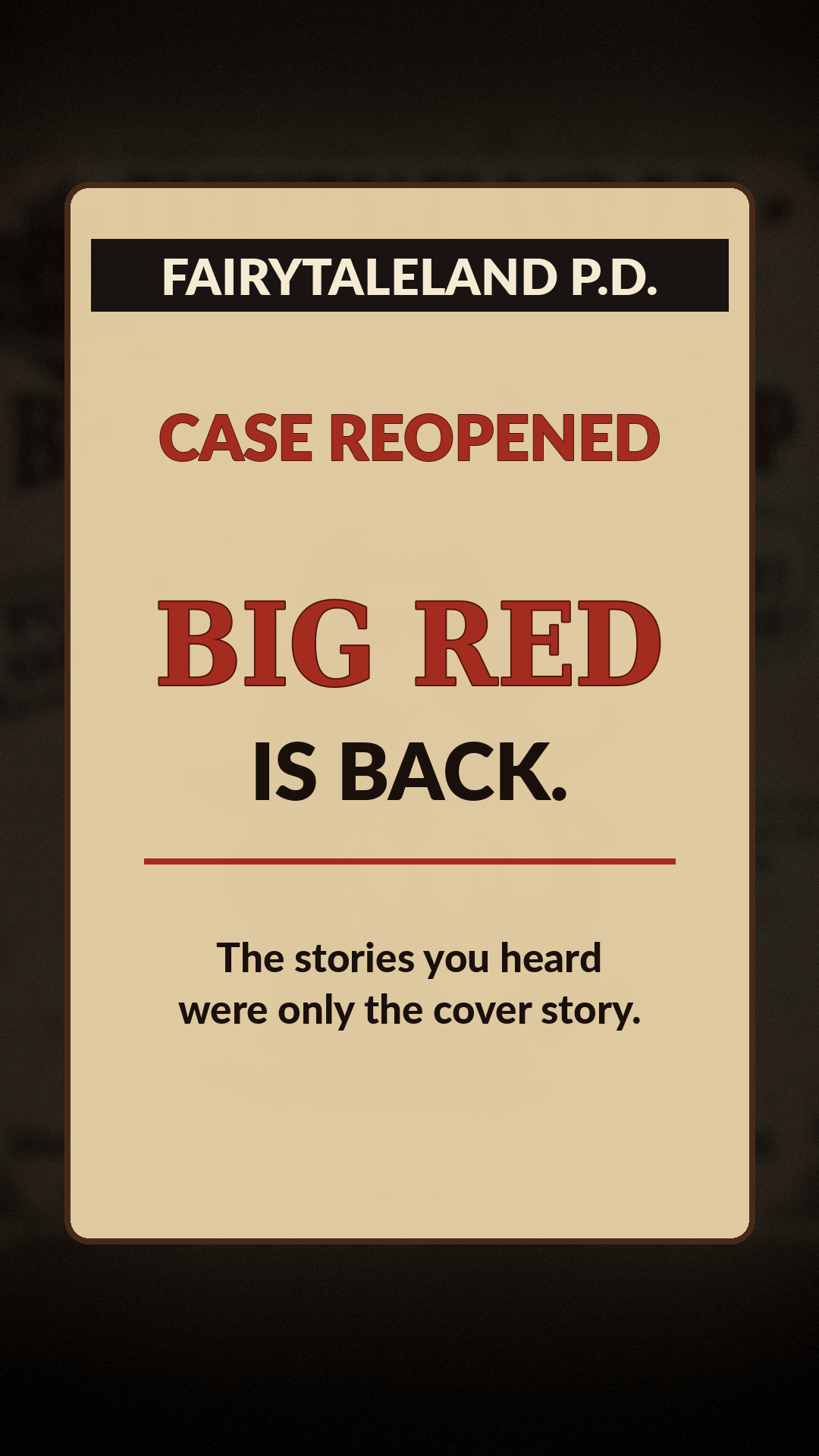 FairyTaleLand P.D. Case Files — Issue No. 1: Original Offenders.