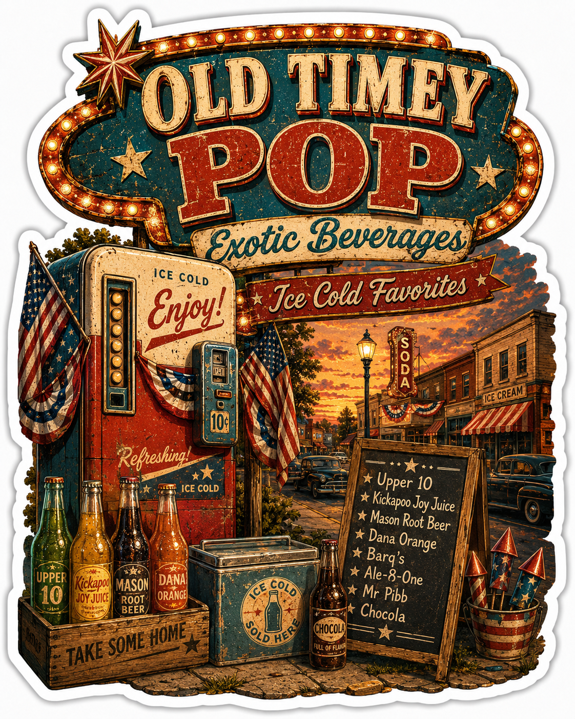 Retro Road Trip Sticker 3-Pack