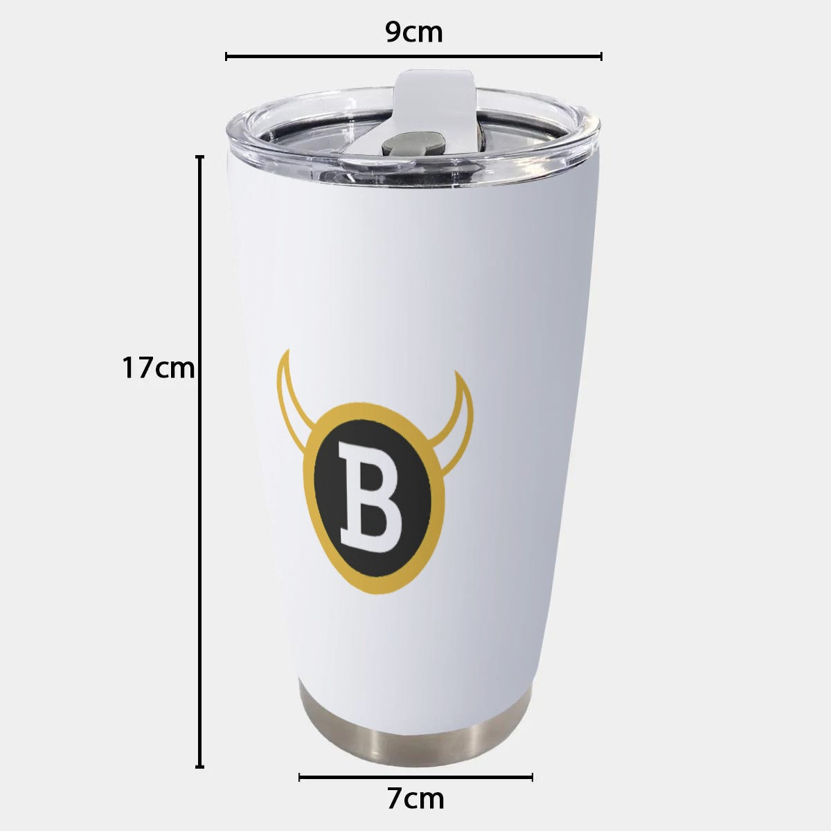 BabyBull Horn Logo Tumbler | Official BabyBullTeeDesigns Travel Cup | Bull Logo Drinkware