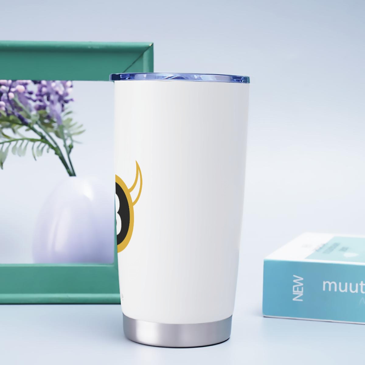 BabyBull Horn Logo Tumbler | Official BabyBullTeeDesigns Travel Cup | Bull Logo Drinkware