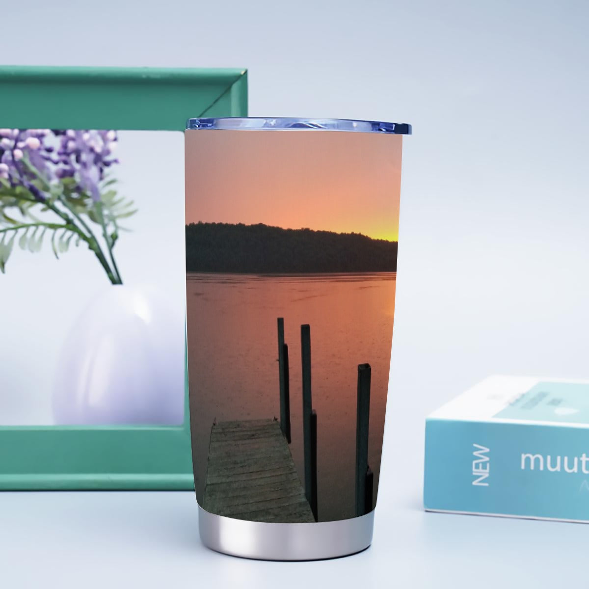 Great Miami River Sunset Tumbler | Ohio Photography Gift