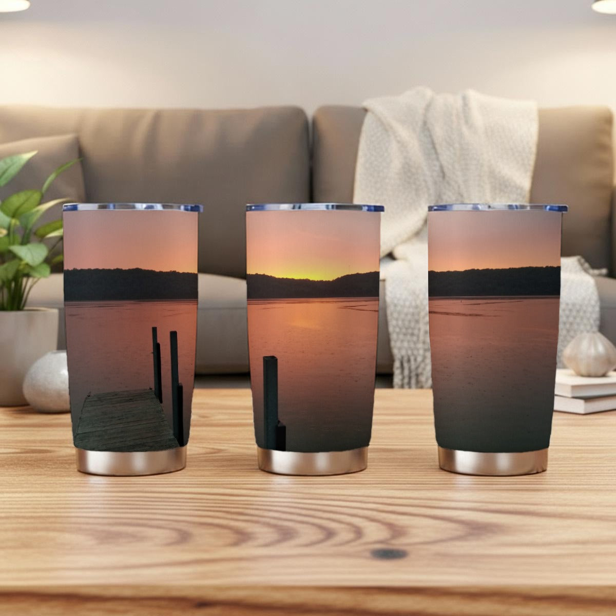 Great Miami River Sunset Tumbler | Ohio Photography Gift