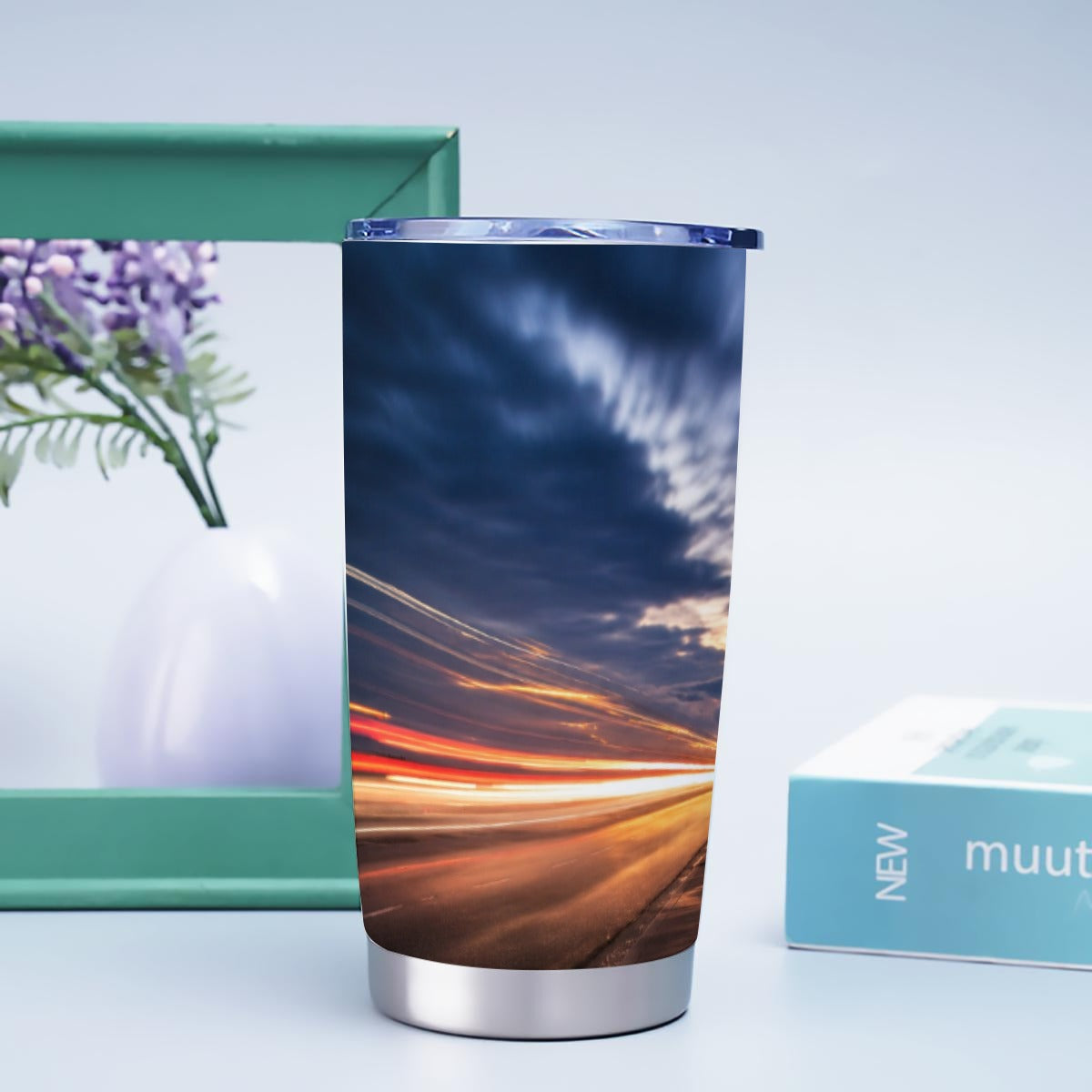 Hamilton Ohio Riverfront Sunset Tumbler | Great Miami River Photography Cup | Hamilton Ohio Gift