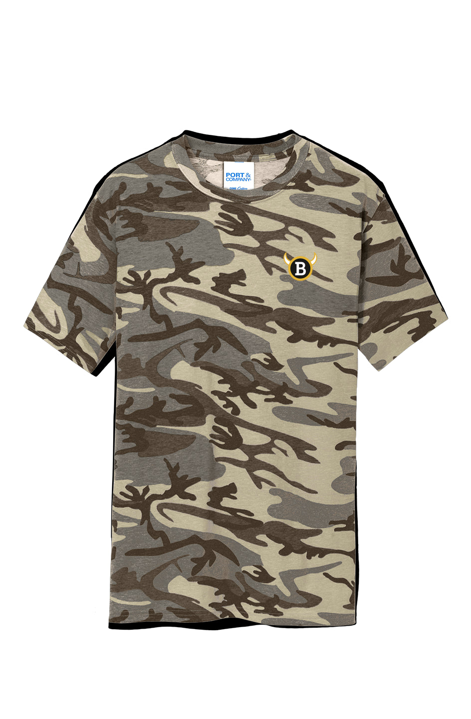 BabyBull Horned B Camo Tee, Left Chest