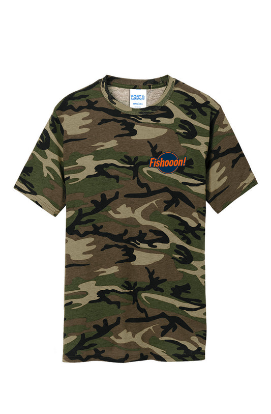 Fishooon Left Breast Orange and Black, Core Cotton