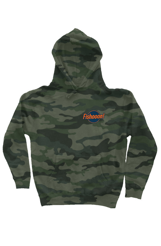 Camo Independent Heavyweight Hoodie Left Blue logo
