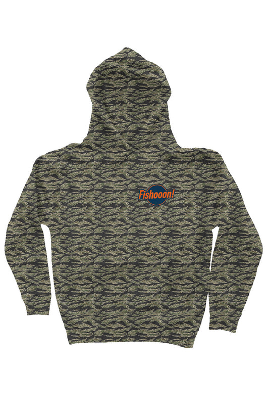 Camo Independent Heavyweight Hoodie Left Blue logo