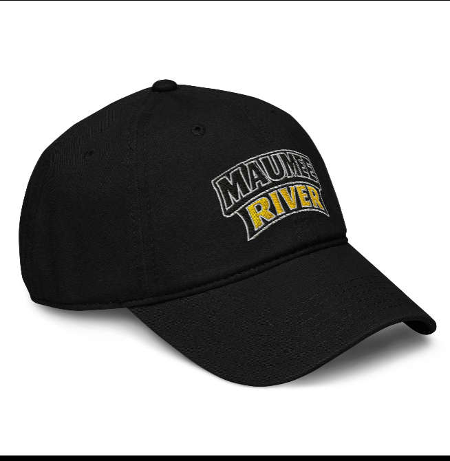 Maumee River Hat Closeout – Black Embroidered Fishing Cap