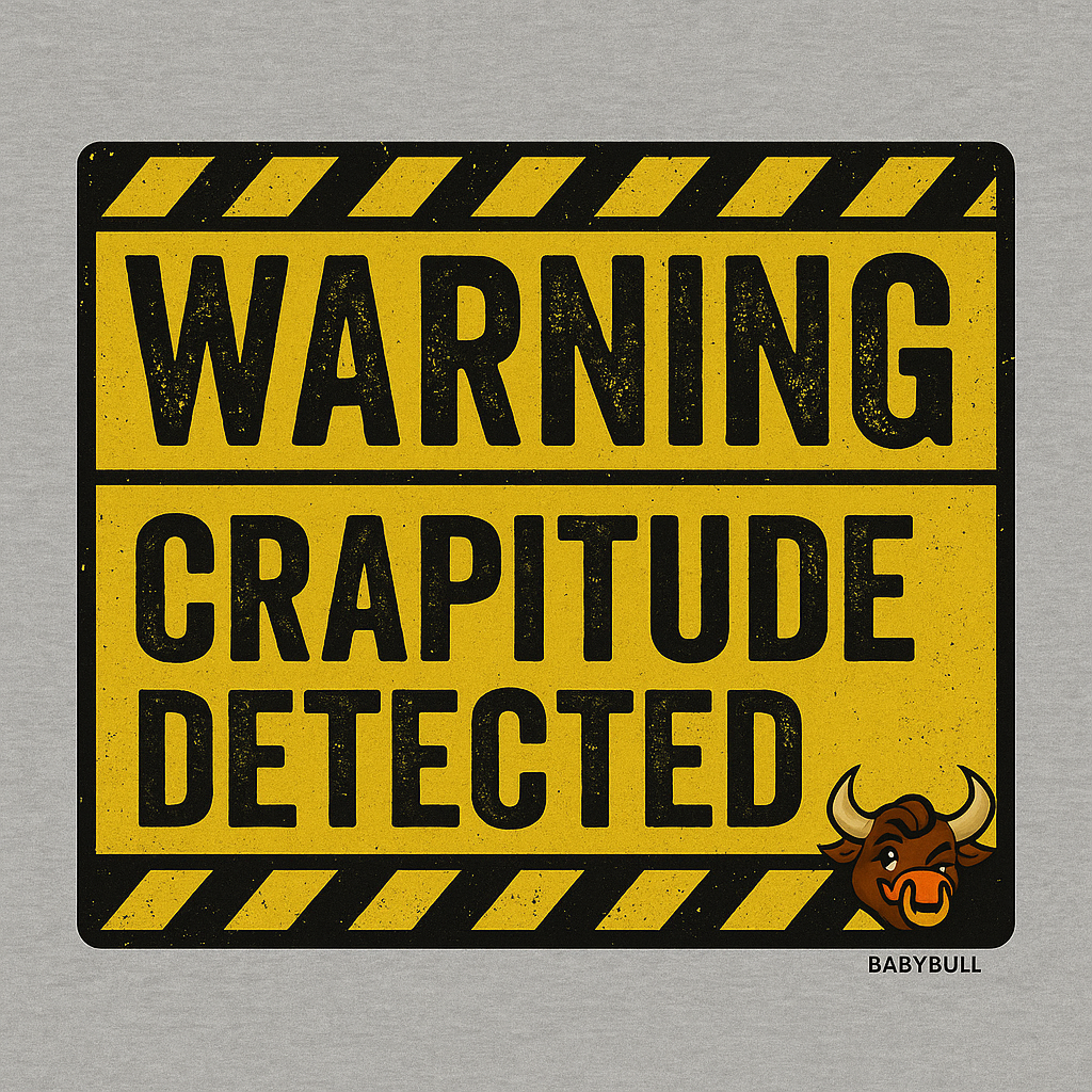 CRAPITUDE Printable Sign Set — 3 Funny Wall Art Downloads | Bathroom Garage Man Cave Humor