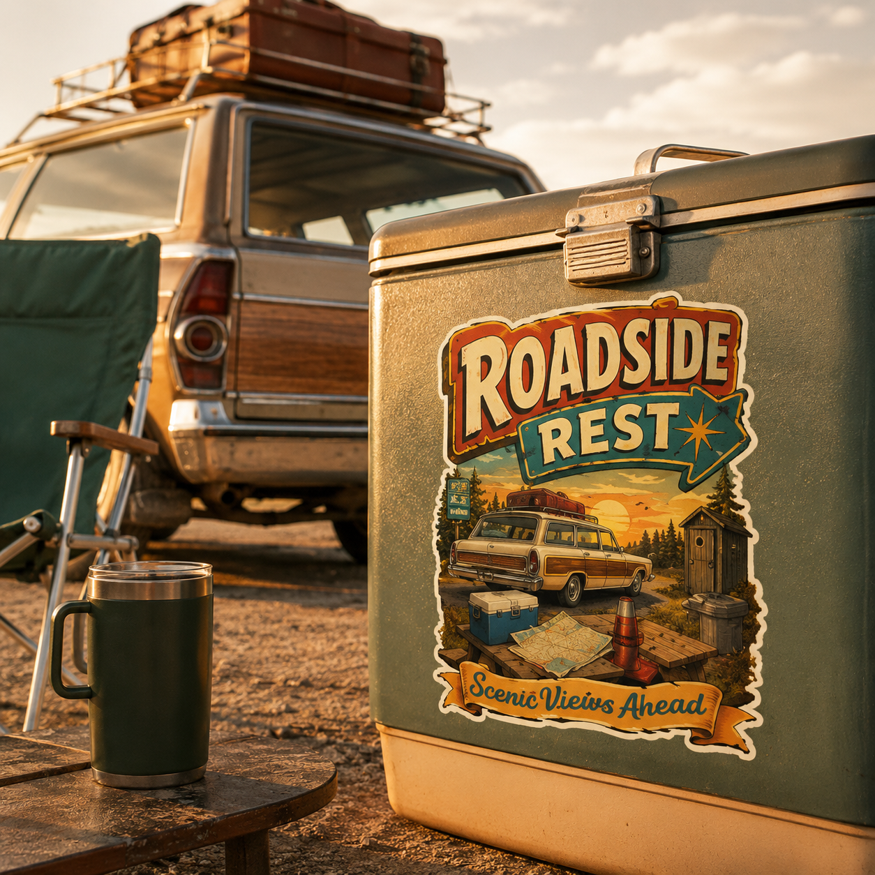 Retro Road Trip Sticker 3-Pack