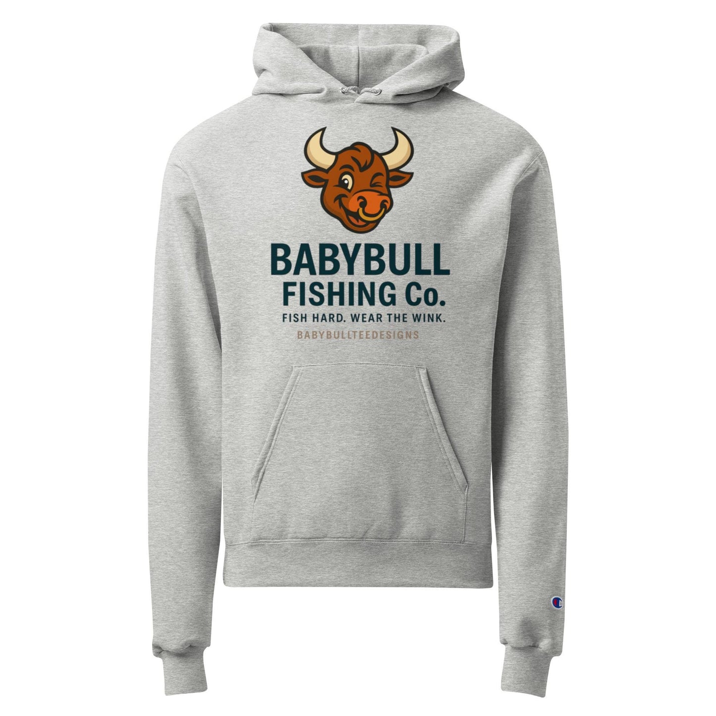 BabyBull Fishing Co. Hoodie – “Fish Hard. Wear the Wink.”