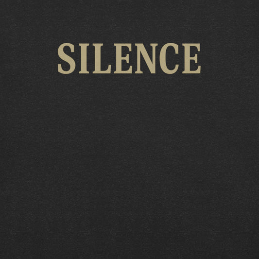 SILENCE | Minimalist Quiet Power Tee by BabyBullTeeDesigns