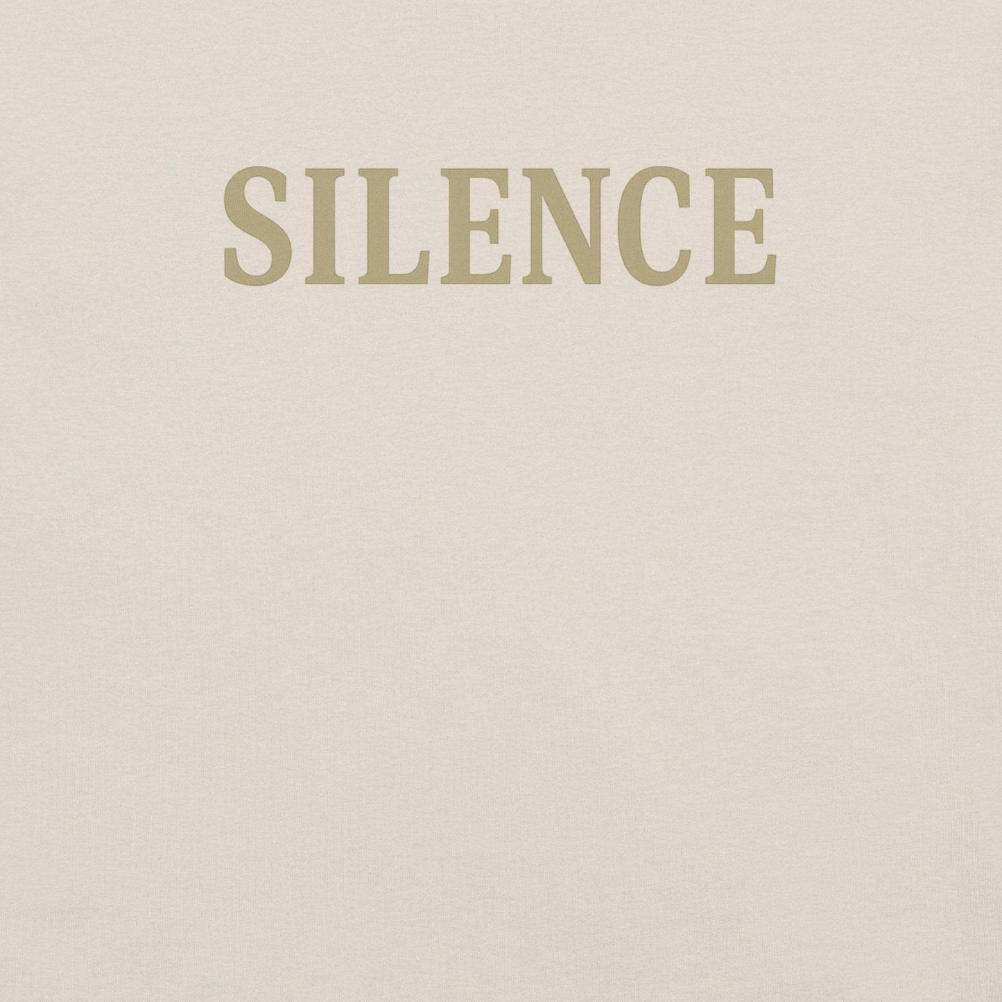 SILENCE | Minimalist Quiet Power Tee by BabyBullTeeDesigns
