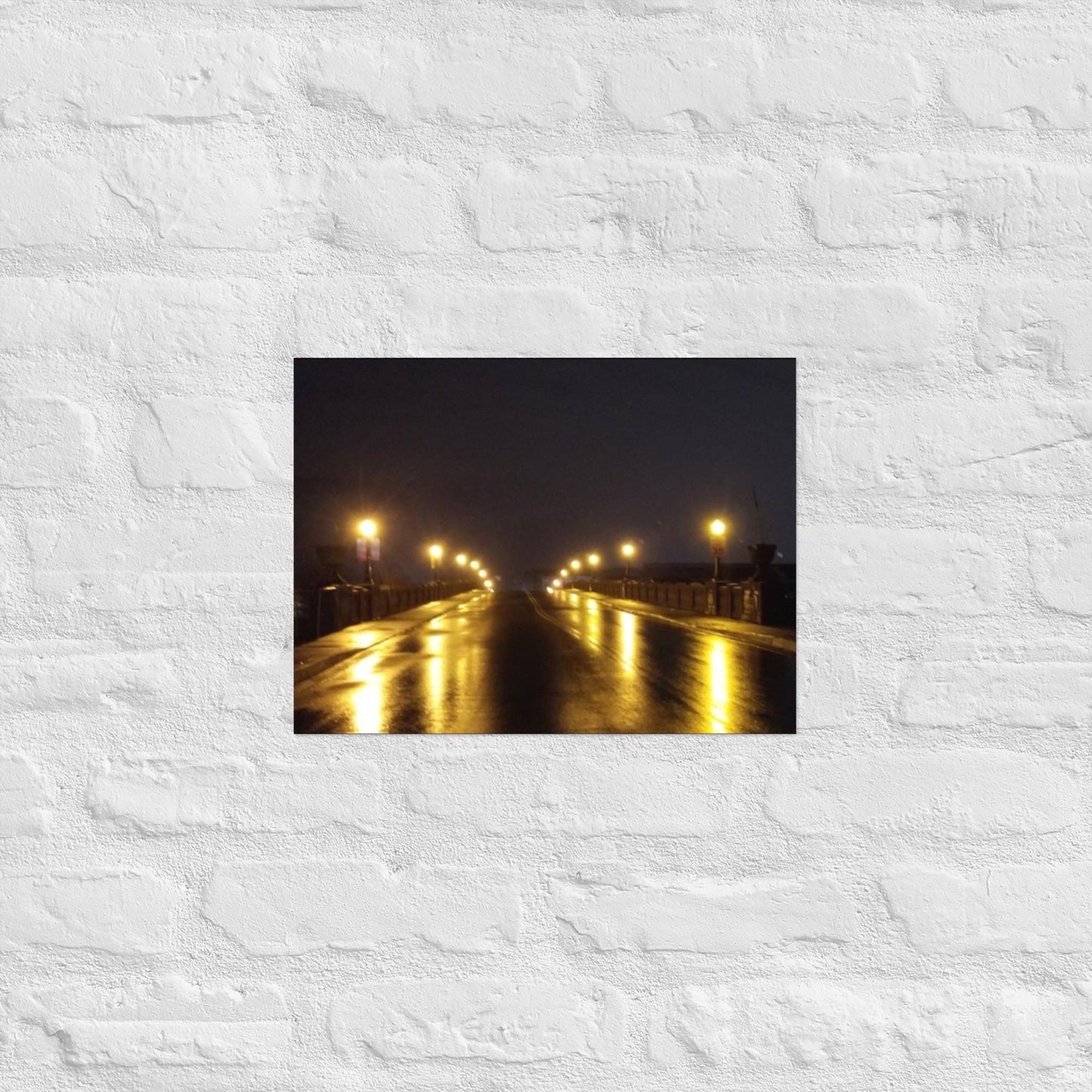 Bridge of Light Art Print, Golden Reflection, Hamilton Ohio – Arlek Hope Gallery