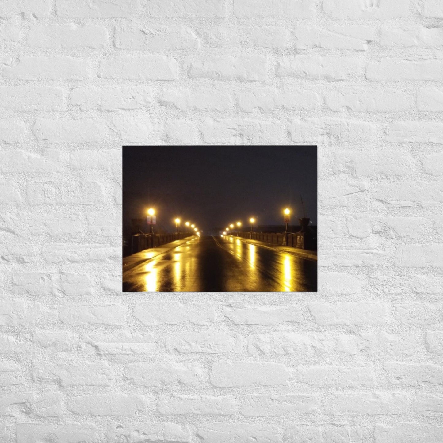 Bridge of Light Art Print, Golden Reflection, Hamilton Ohio – Arlek Hope Gallery