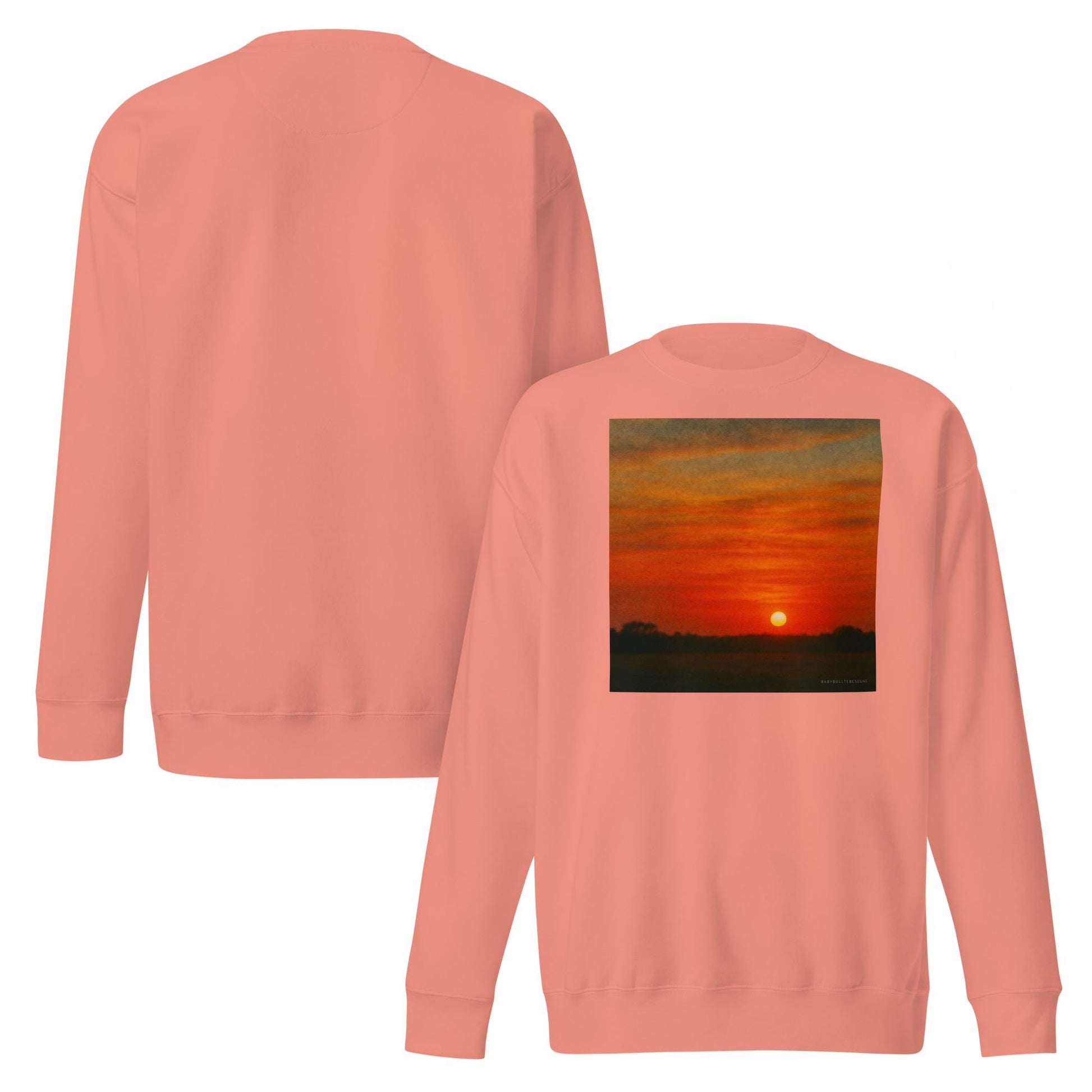 Burning Watercolor Hoodie – BabyBullTeeDesigns Limited Edition Sunset Glow Pullover