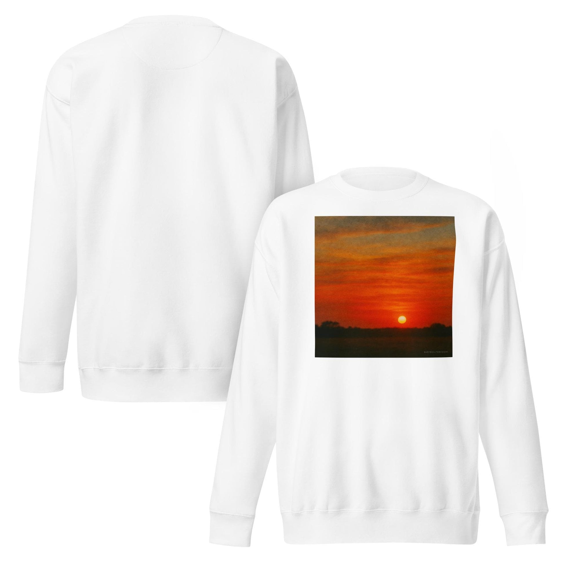 Burning Watercolor Hoodie – BabyBullTeeDesigns Limited Edition Sunset Glow Pullover