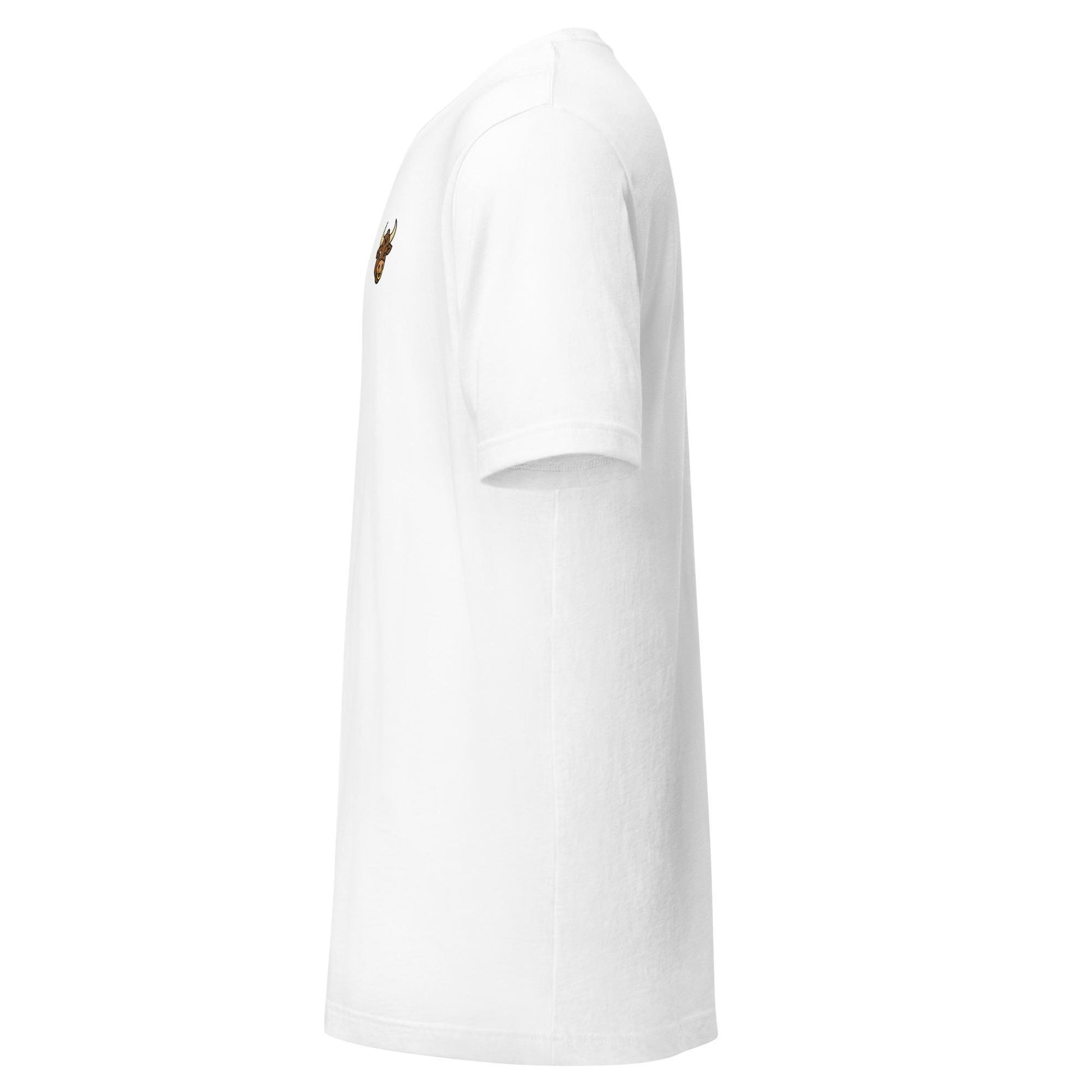 Plain White BabyBull Tee left breast Babybull