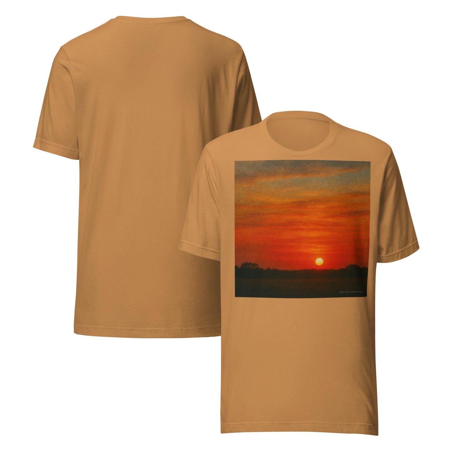 Burning Watercolor – Sunset in Motion by BabyBullTeeDesigns