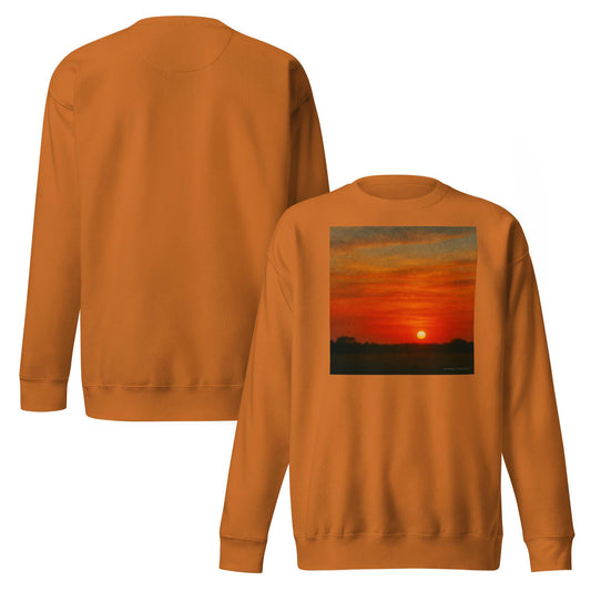 Burning Watercolor Hoodie – BabyBullTeeDesigns Limited Edition Sunset Glow Pullover