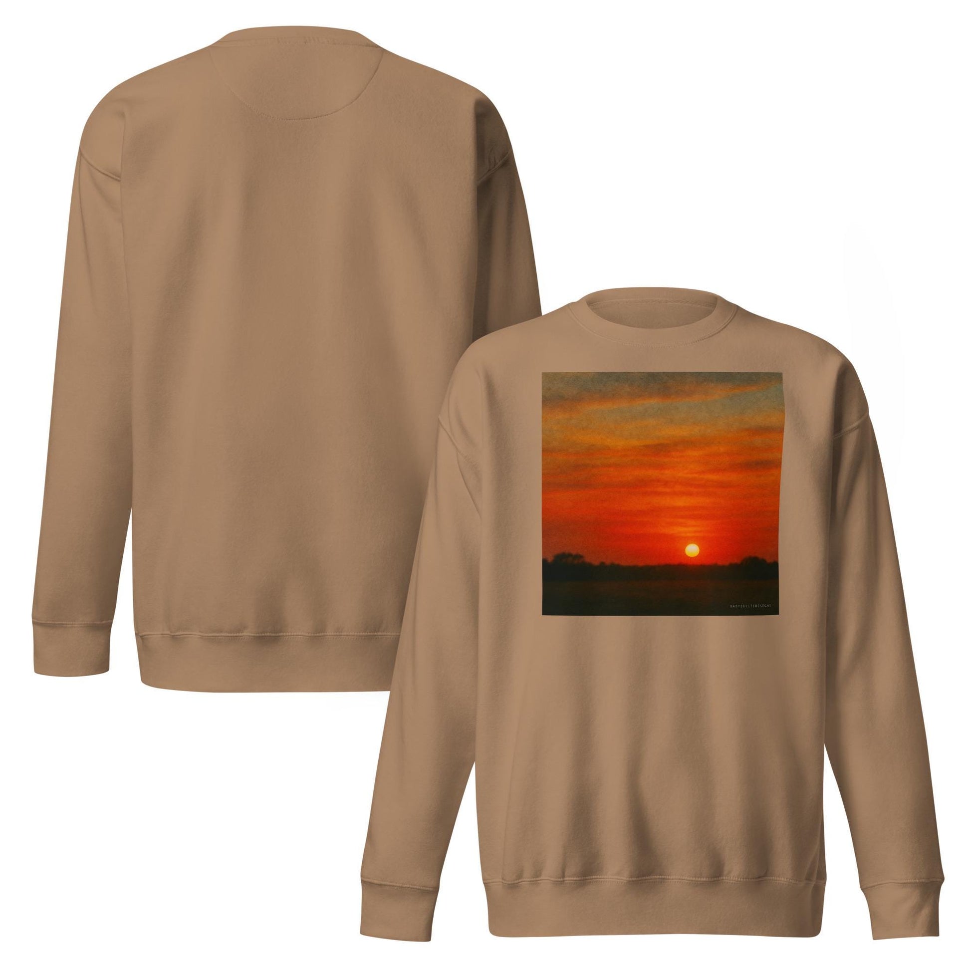 Burning Watercolor Hoodie – BabyBullTeeDesigns Limited Edition Sunset Glow Pullover