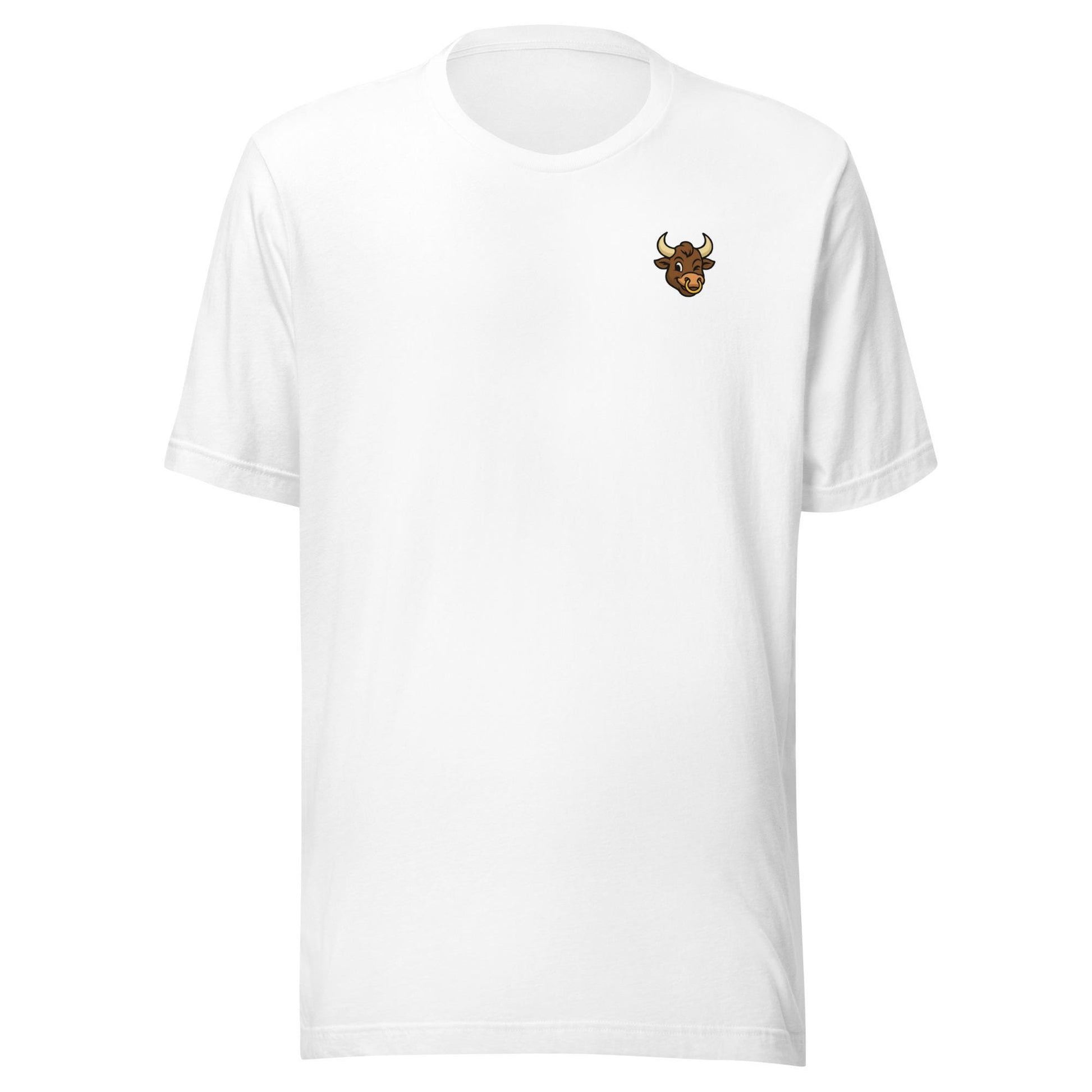 Plain White BabyBull Tee left breast Babybull