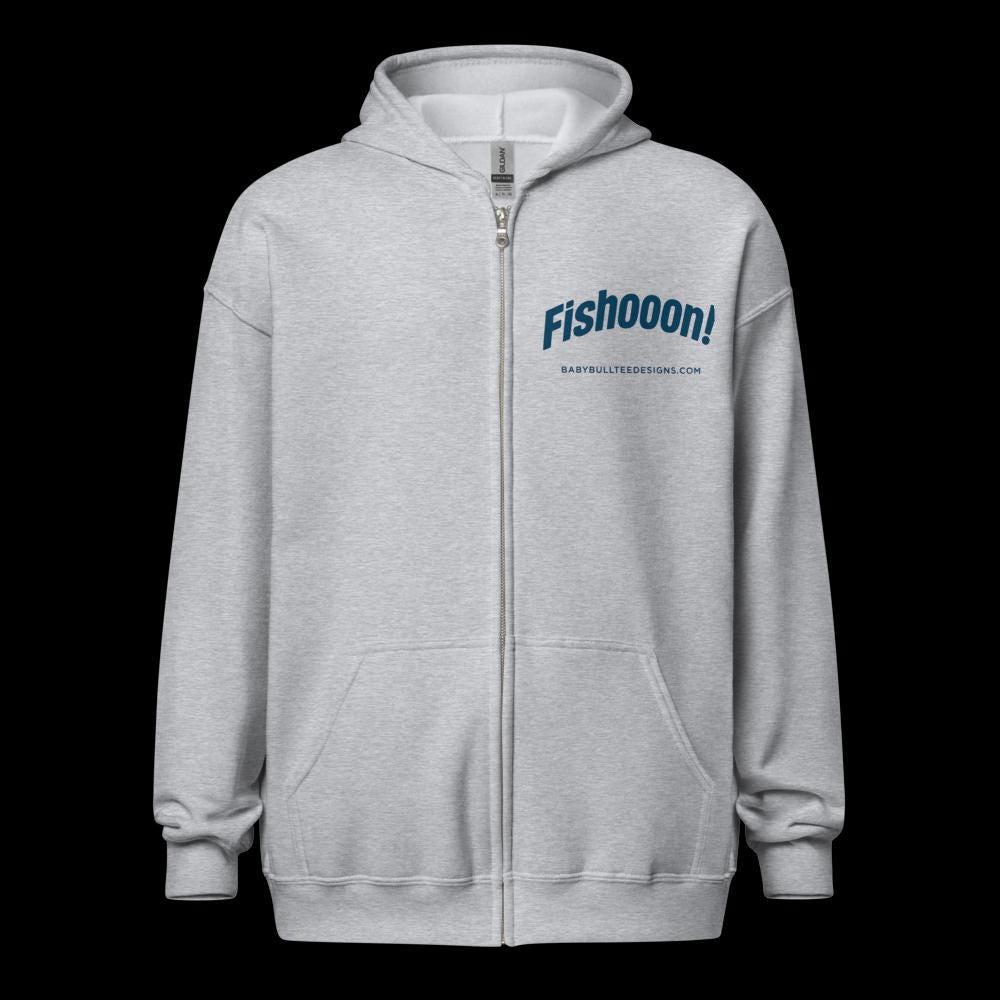 Fishooon Fishing Zip Hoodie: Cozy Angler's Outerwear