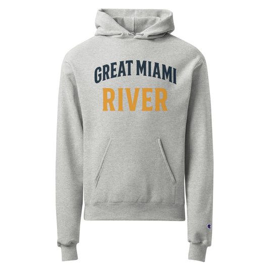 Champion Great Miami River Hoodie – BabyBull Fishing Co. | Ohio Fishing Apparel | Fish Hard. Wear the Wink.