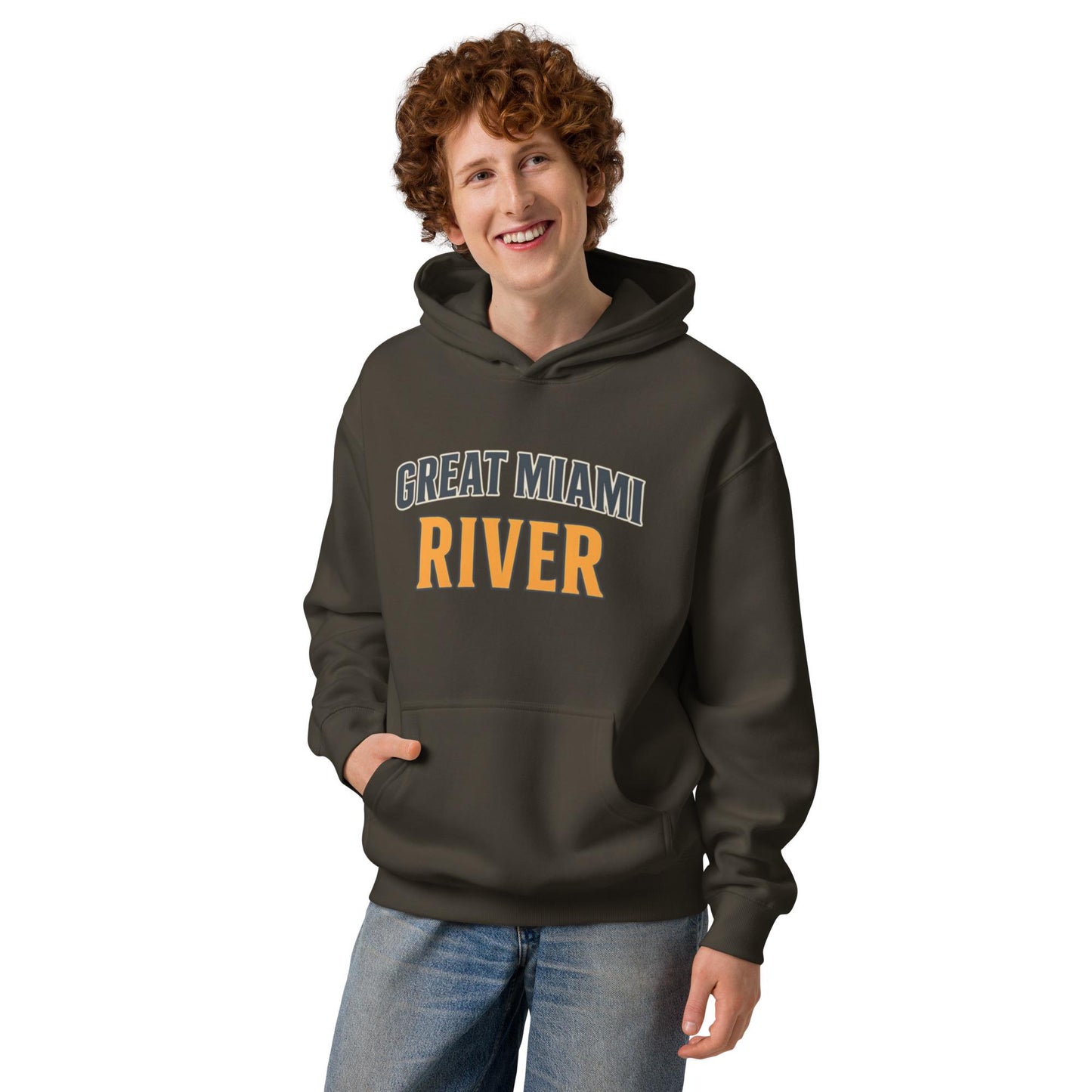 Black Great Miami River Hoodie – BabyBull Fishing Co. | Ohio Fishing Apparel | Fish Hard. Wear the Wink.