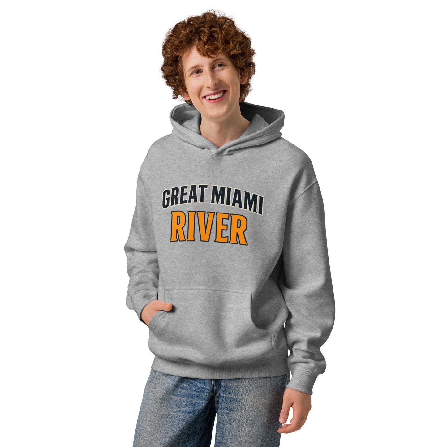 Black Great Miami River Hoodie – BabyBull Fishing Co. | Ohio Fishing Apparel | Fish Hard. Wear the Wink.