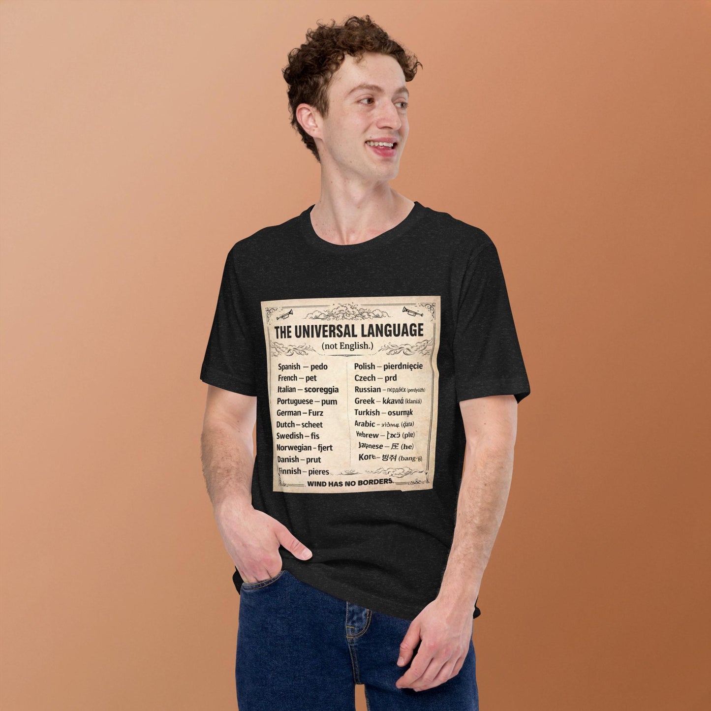 Funny Shirt for Men – Multilingual Fart Humor – Sarcastic Humor Tee – Gag Gift – Adult Humor Shirt