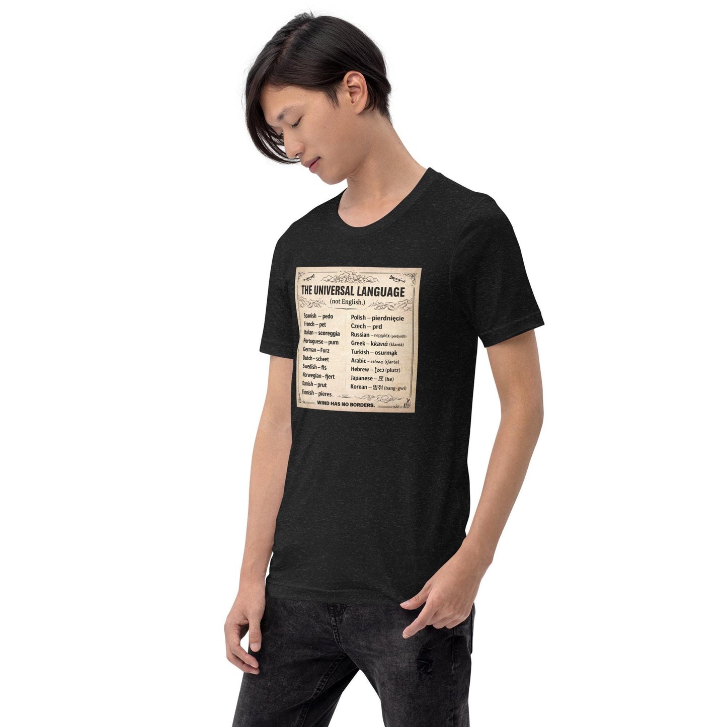 Funny Shirt for Men – Multilingual Fart Humor – Sarcastic Humor Tee – Gag Gift – Adult Humor Shirt