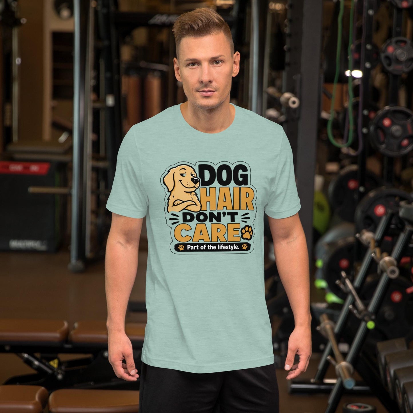 Dog Hair Dont Care T-Shirt | Funny Dog Lover Shirt | Dog Mom Dog Dad Gift Tee