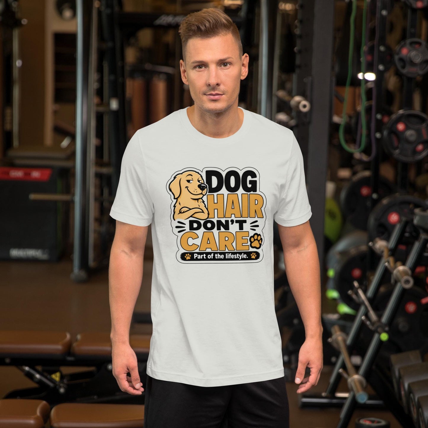 Dog Hair Dont Care T-Shirt | Funny Dog Lover Shirt | Dog Mom Dog Dad Gift Tee