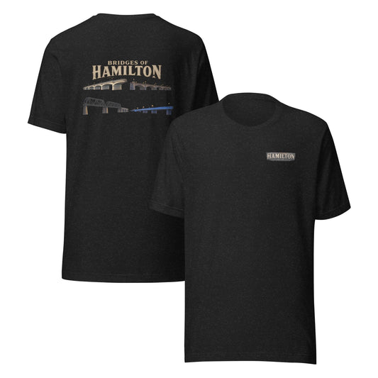 Bridges of Hamilton T-Shirt | Hamilton Ohio Bridge Heritage Tee | Local Landmark Back Graphic
