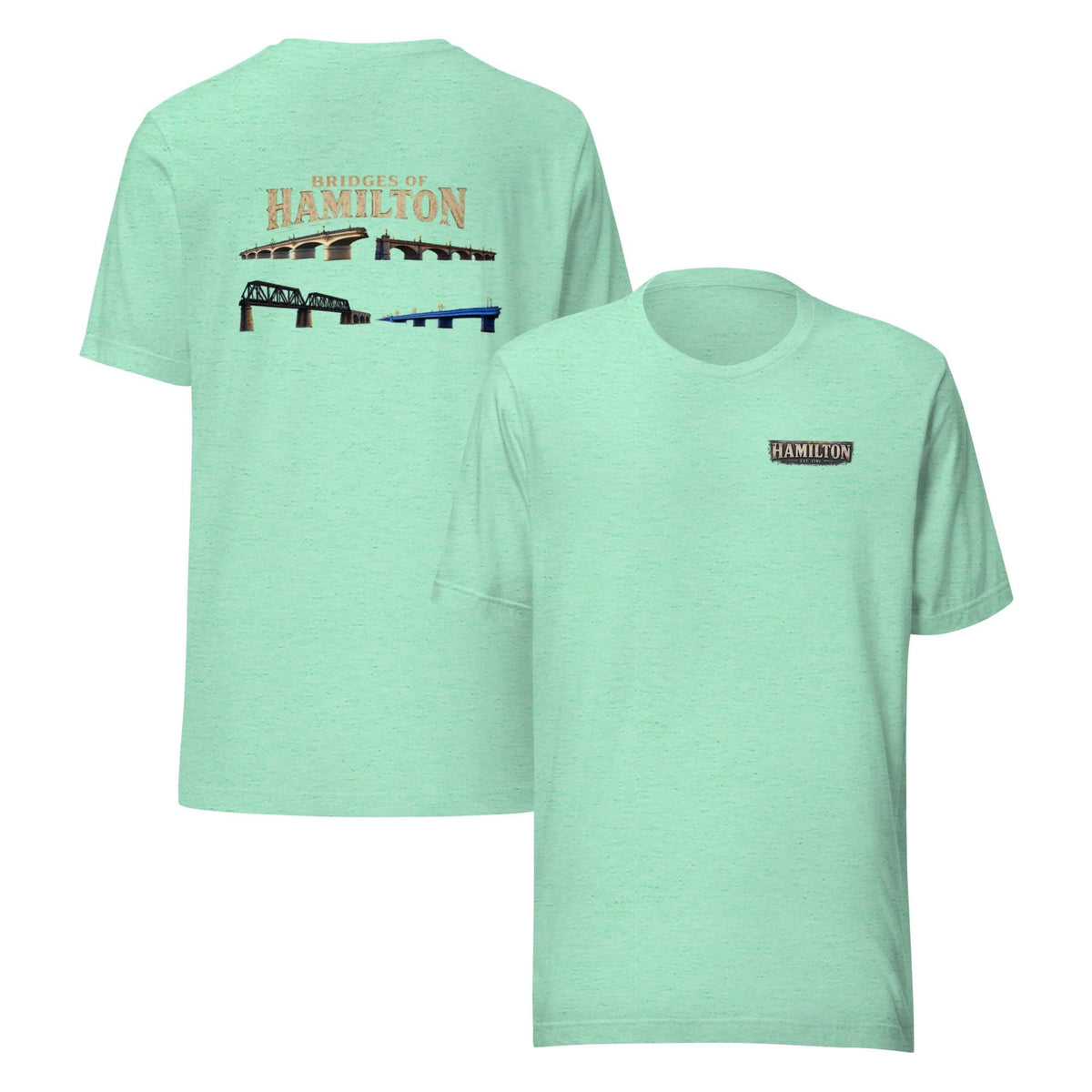 Bridges of Hamilton T-Shirt | Hamilton Ohio Bridge Heritage Tee | Local Landmark Back Graphic