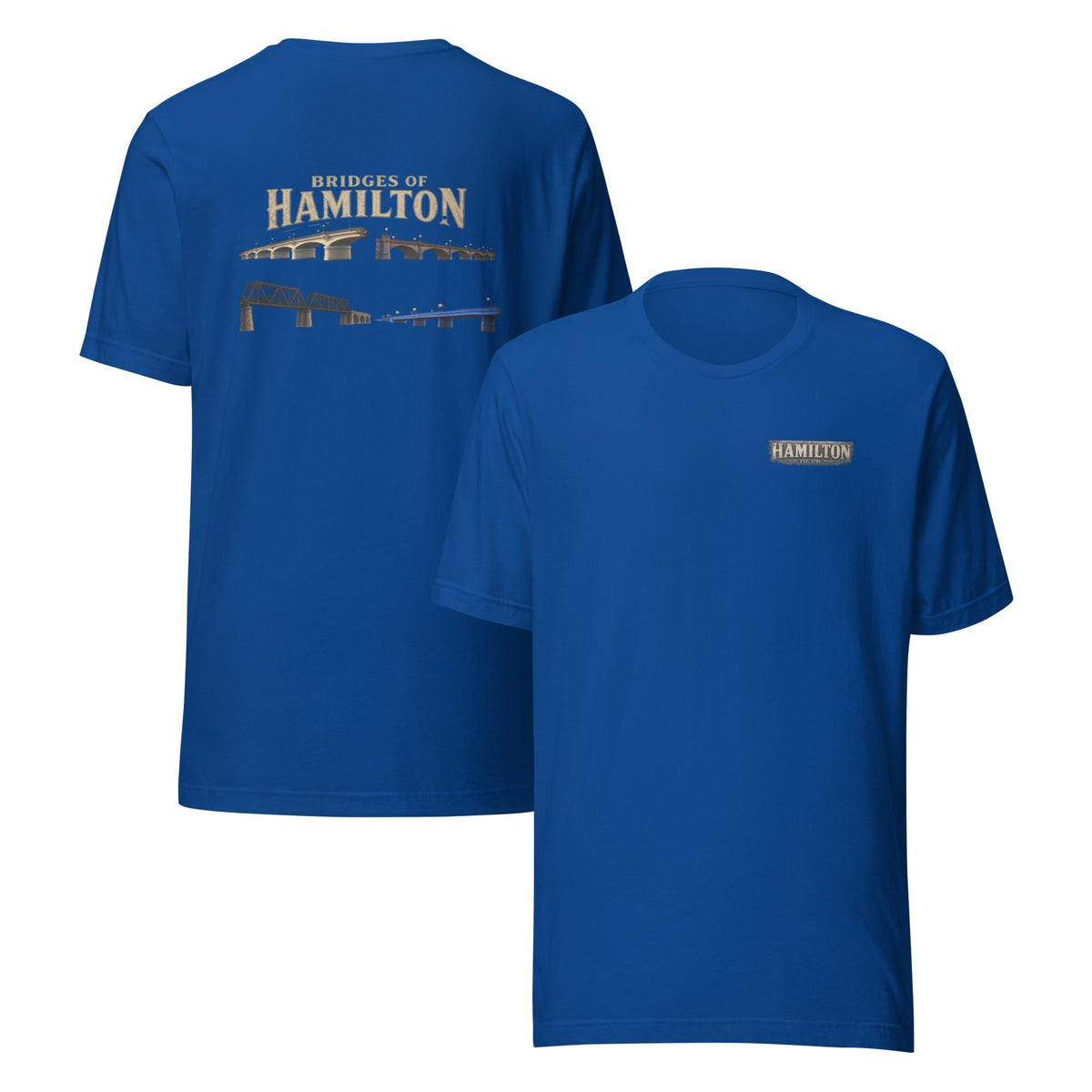 Bridges of Hamilton T-Shirt | Hamilton Ohio Bridge Heritage Tee | Local Landmark Back Graphic