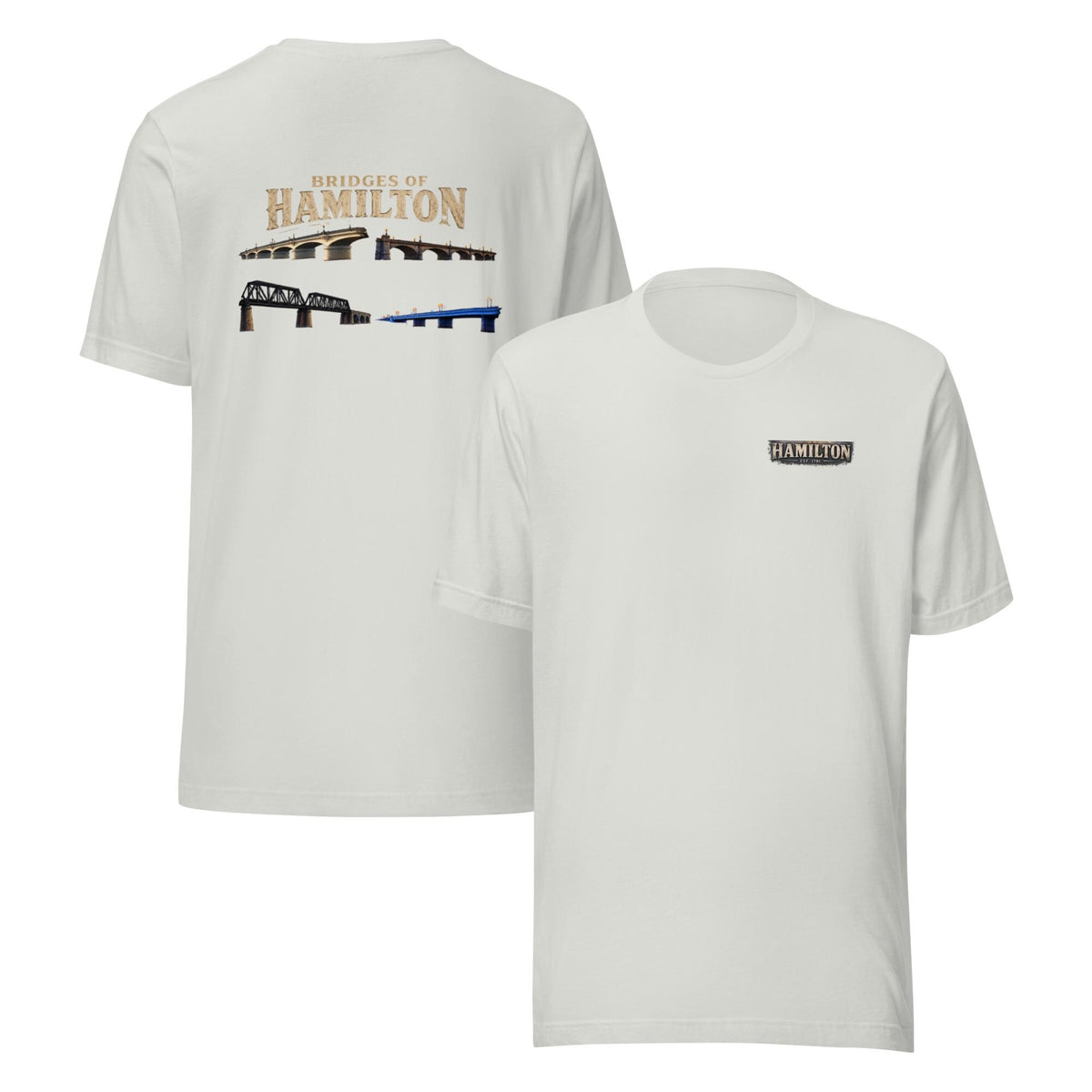Bridges of Hamilton T-Shirt | Hamilton Ohio Bridge Heritage Tee | Local Landmark Back Graphic