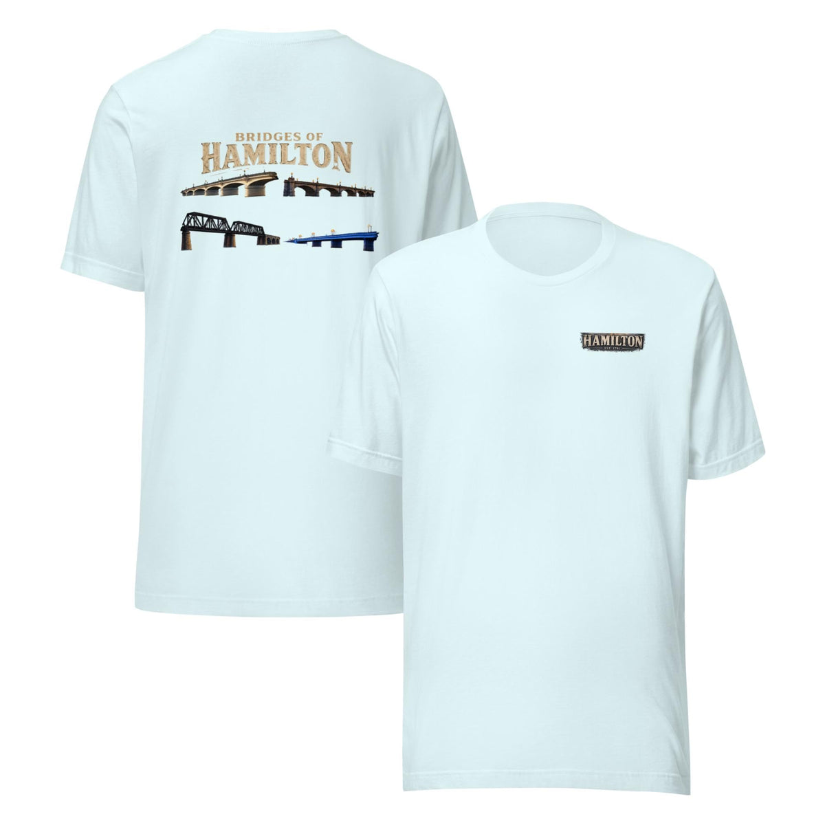 Bridges of Hamilton T-Shirt | Hamilton Ohio Bridge Heritage Tee | Local Landmark Back Graphic
