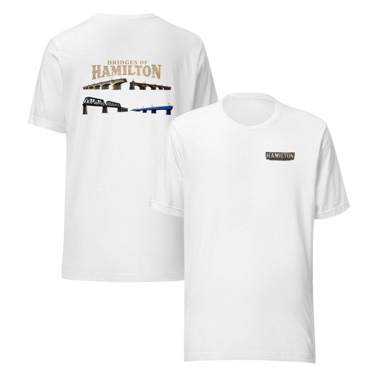 Bridges of Hamilton T-Shirt | Hamilton Ohio Bridge Heritage Tee | Local Landmark Back Graphic