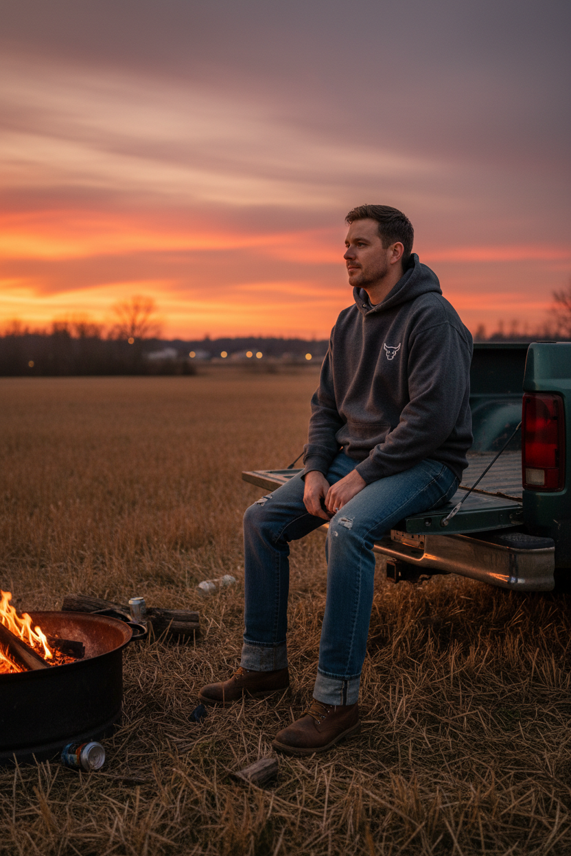 Tailgate at dusk